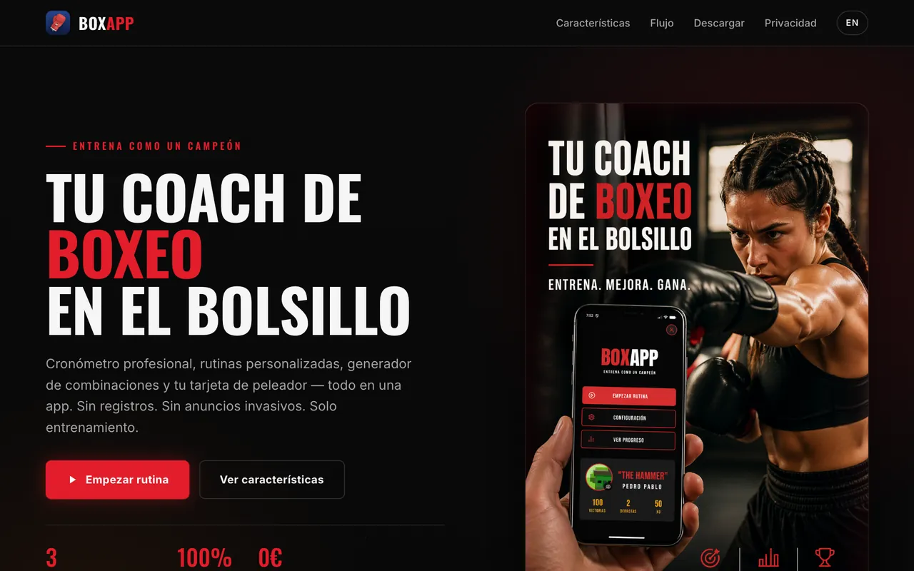 Portada de BoxApp: tu coach de boxeo en el bolsillo